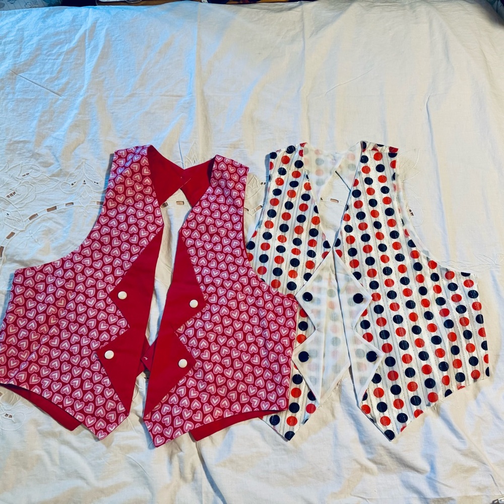 Vintage Handmade Stylish 2 Vests Bundle